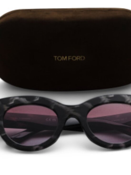 Tom Ford Marbled Gray Cat-Eye Sunglasses with Pink Gradient Lenses main image 10